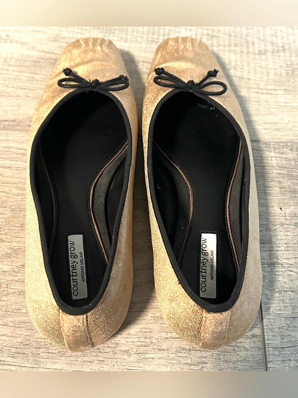 Courtney Grow Antonio Melani Brown/Black Velvet Square Toe Ballet Flats Sz 9 - Picture 6 of 8